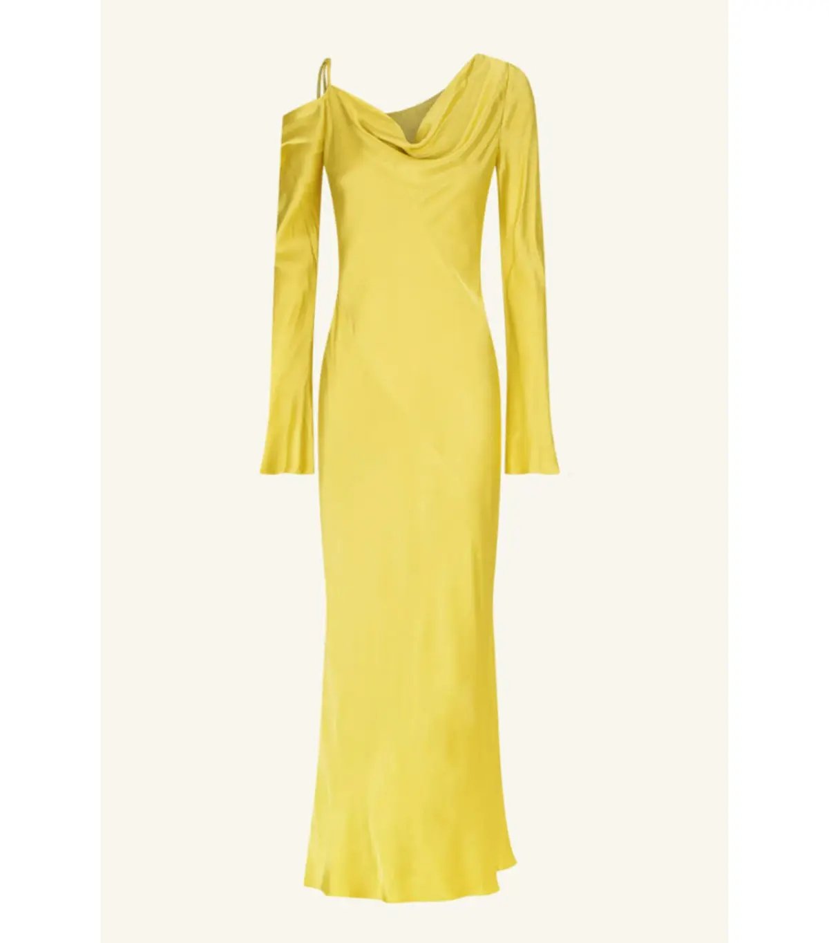 Shona Joy Sofia Asymmetrical Long Sleeve Maxi Dress Lime Size AU 8 photo 6