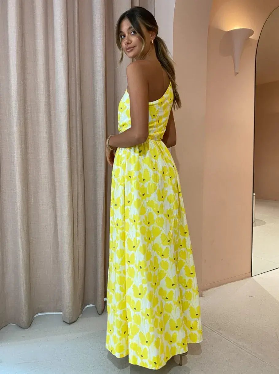By Nicola Dahlia Dress Yellow Floral Size 6 photo 2
