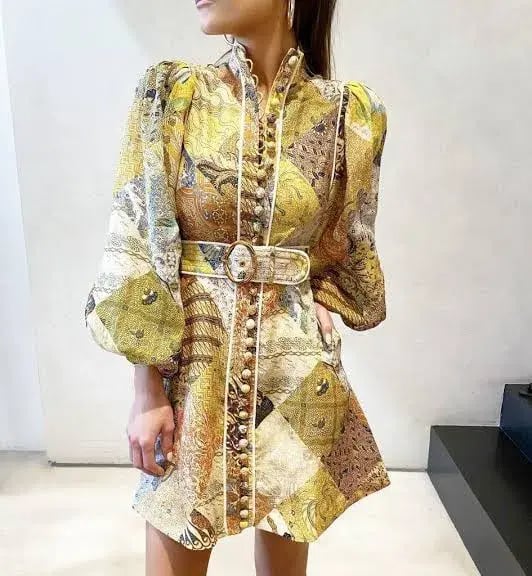 Zimmermann Brightside A-Line Mini Dress in Batik Patch Size 3 / AU 14 photo 2