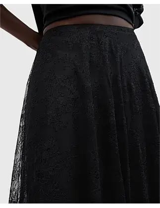 Allsaints Josie Lace Skirt Black Size 10 photo 4