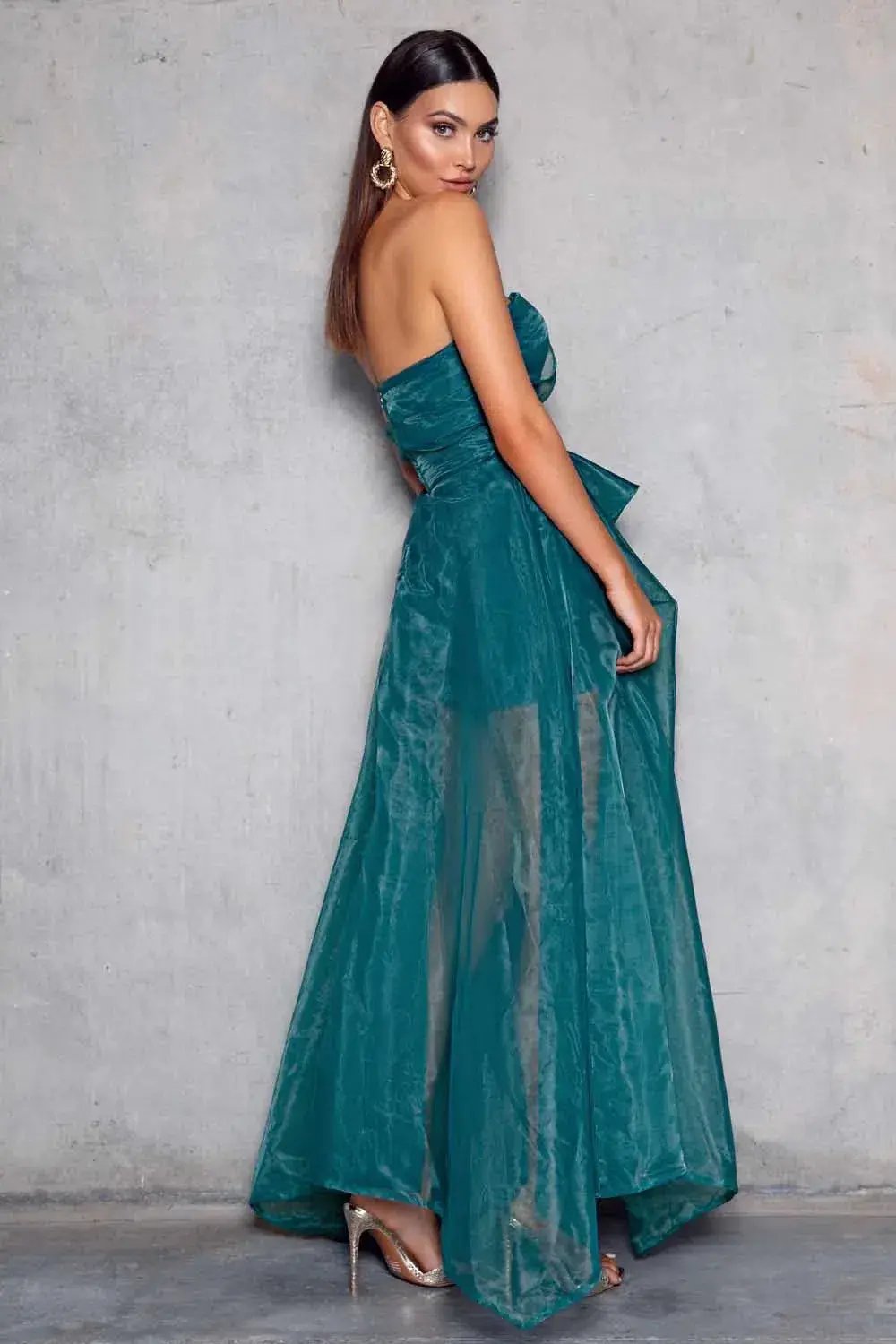 Elle Zeitoune Hazel Gown Emerald Green Size 14 photo 3