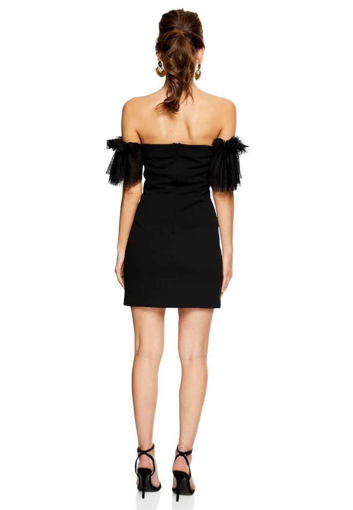 Elliatt Marble Mini Dress Black Size 6 photo 3