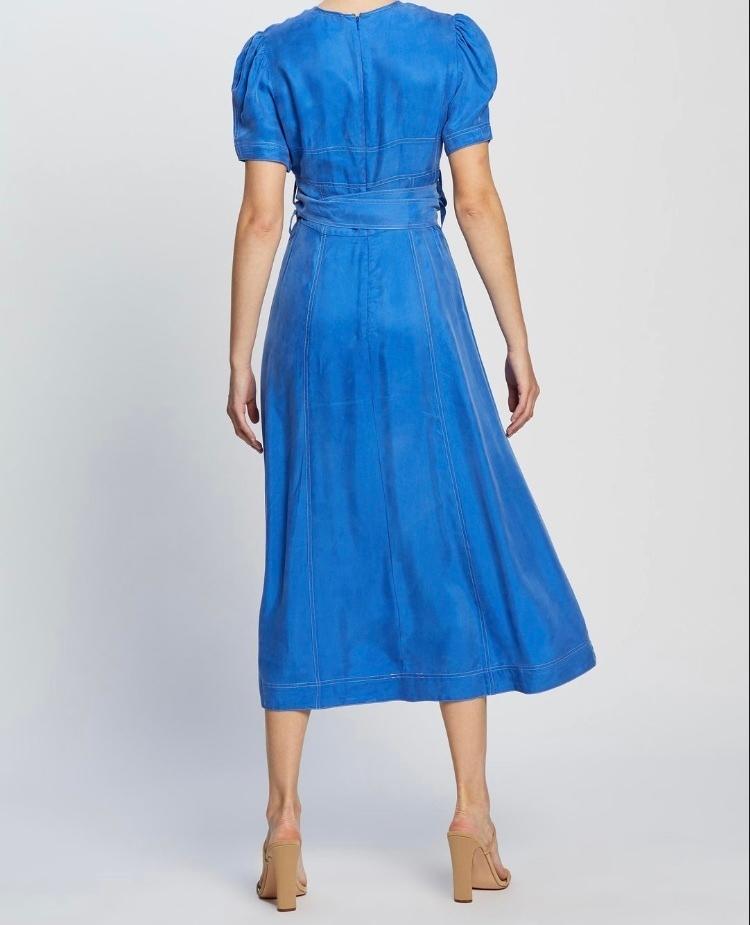 Alice McCall Eyes On You Midi Dress Blue Size 10 photo 3