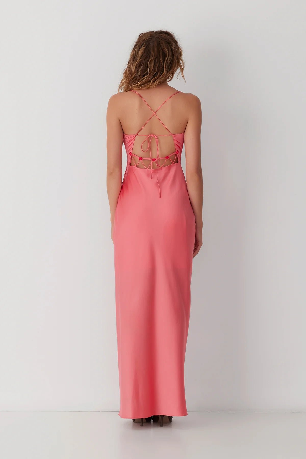 THE WOLF GANG LAS LOLAS MAXI DRESS - CORAL photo 4