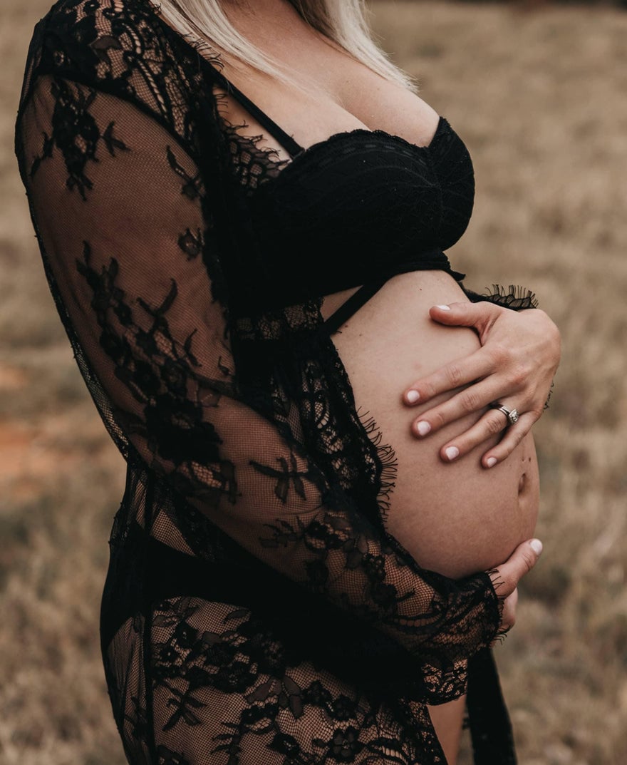 Mama Rentals Eve Lace Kimono - Black photo 3