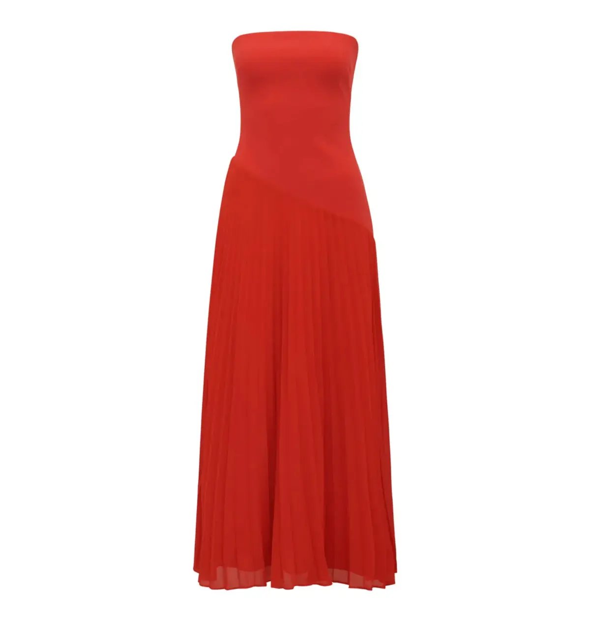 Forever New Capri Strapless Pleated Dress Red Size AU 6 photo 5