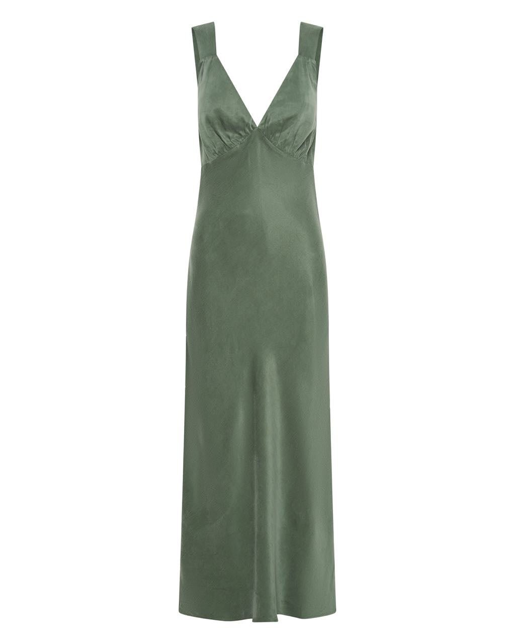 THIRD FORM MAGNETIC CAMISOLE BIAS SLIP DRESS - TEAL photo 5