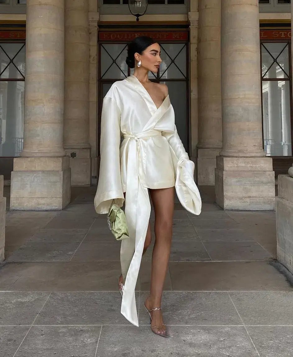 Khirzad Femme Rio Nina Robe Short Ivory Size S / AU 8 photo 2