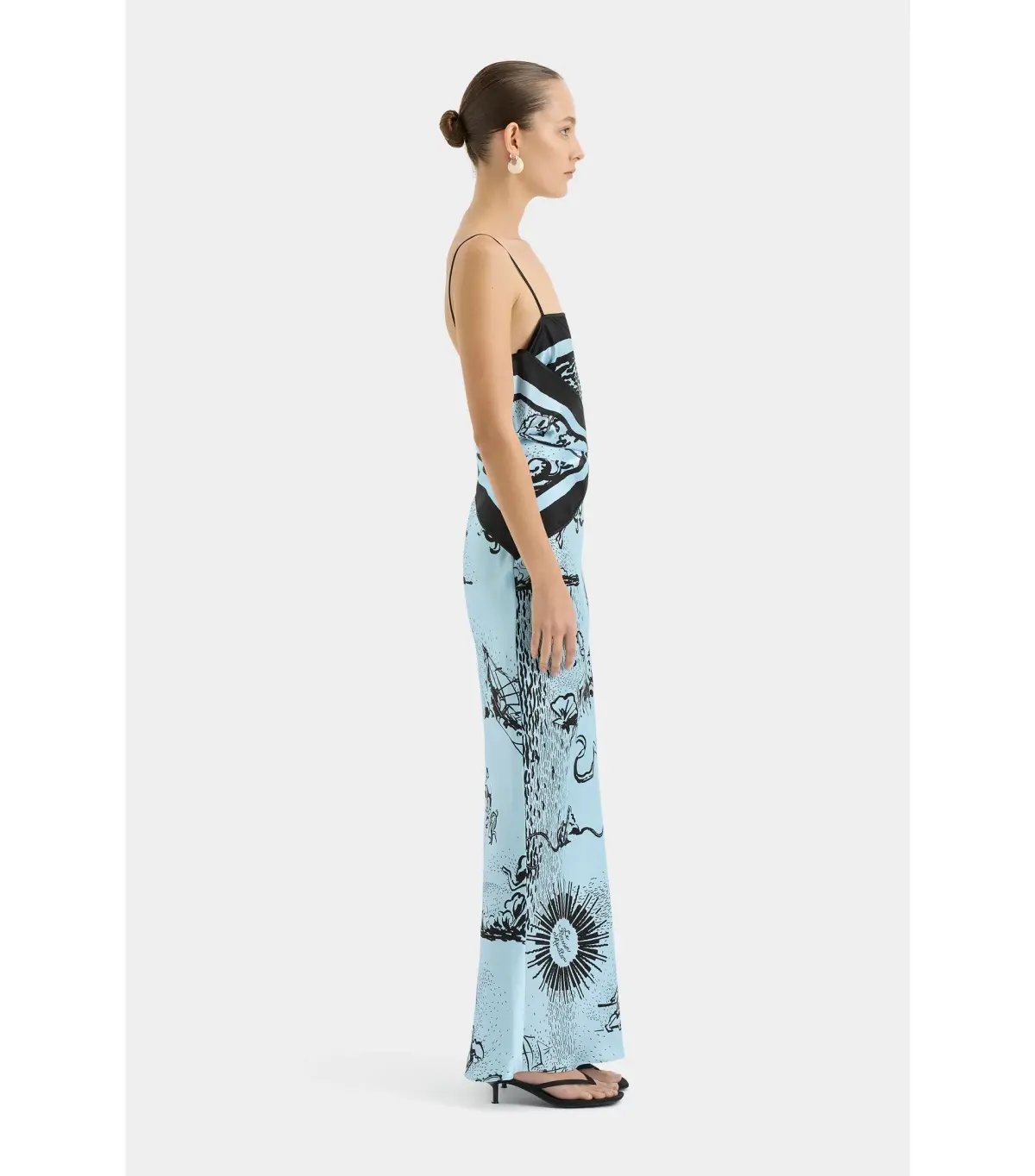 Sir the Label Dreamwood Scarf Midi Dress Brise Soleil Size 1 / AU 8 photo 3