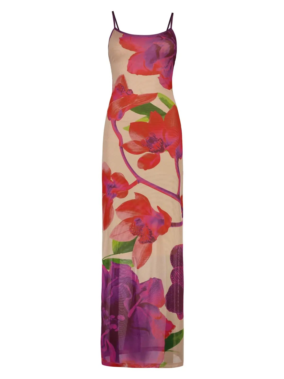 With Harper Lu Slip Dress in Mesh Fuchsia Bloom Size 8 photo 3