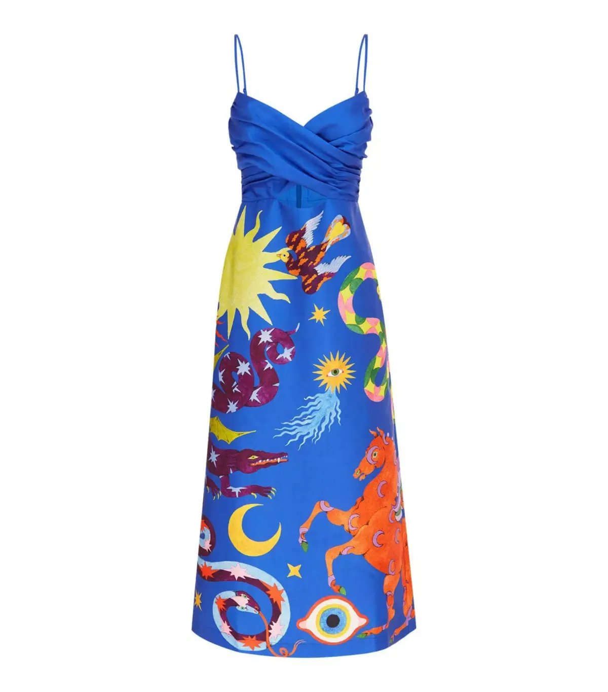 Alémais Guardian Silk Midi Dress Blue Size AU 10 photo 4