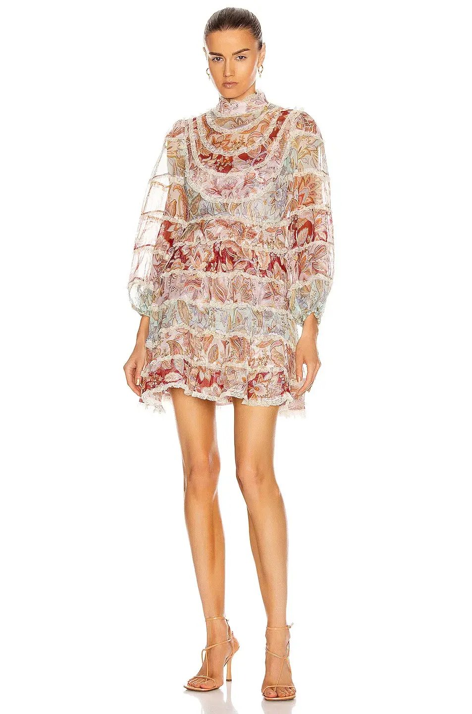 Zimmermann Ladybeetle Spliced Mini Dress Multi size 0/ AU 8 photo 2