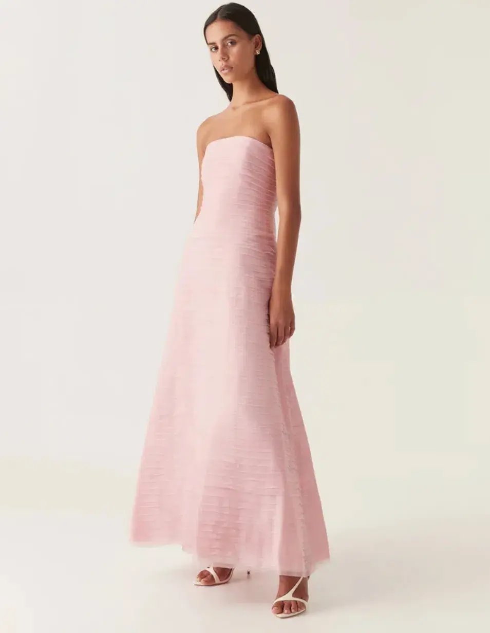 Aje Soundscape Maxi Dress Pink Size 6 photo 4