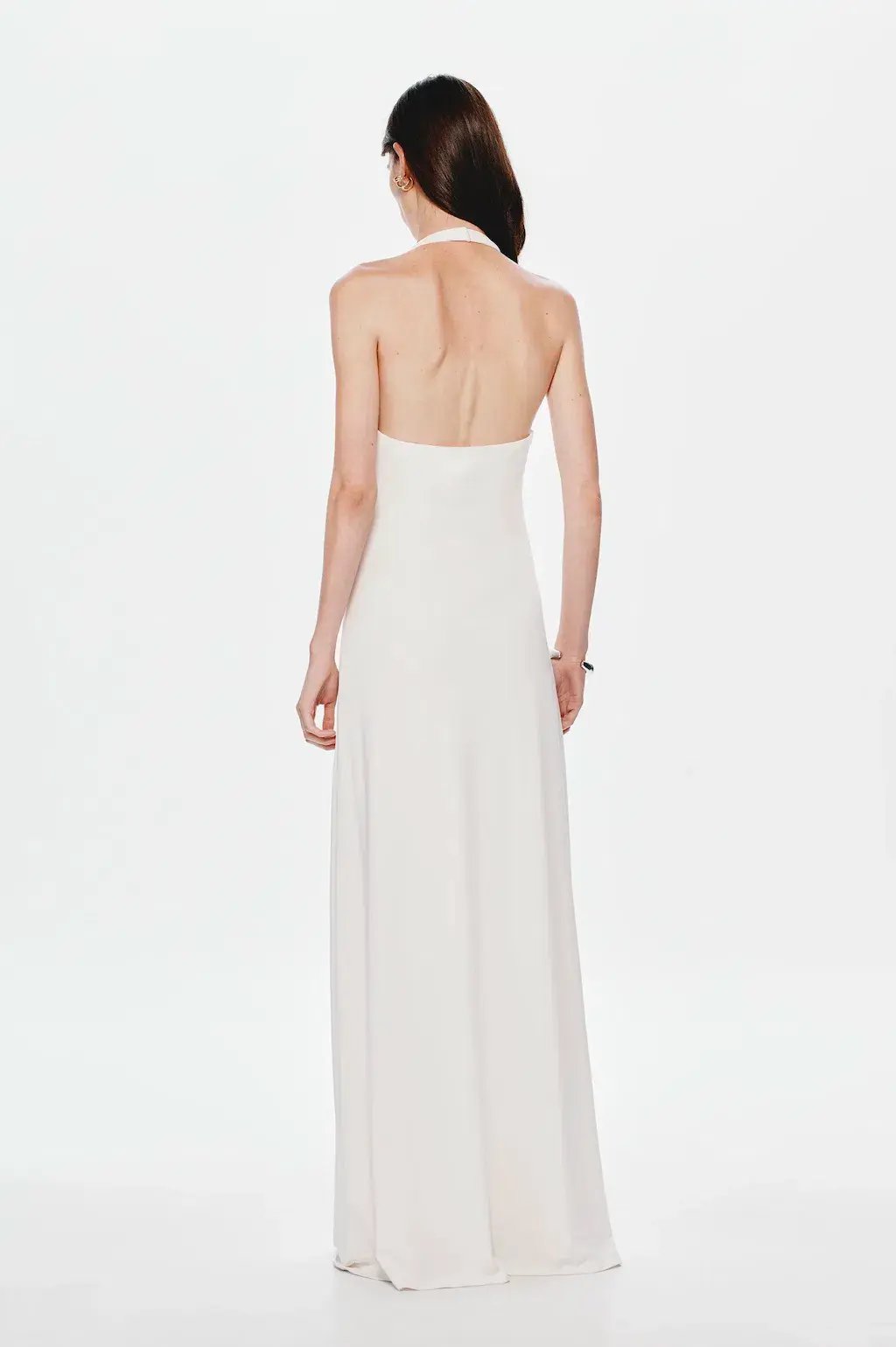 MISHA Jennifer Cupro Maxi White Size 4 photo 3