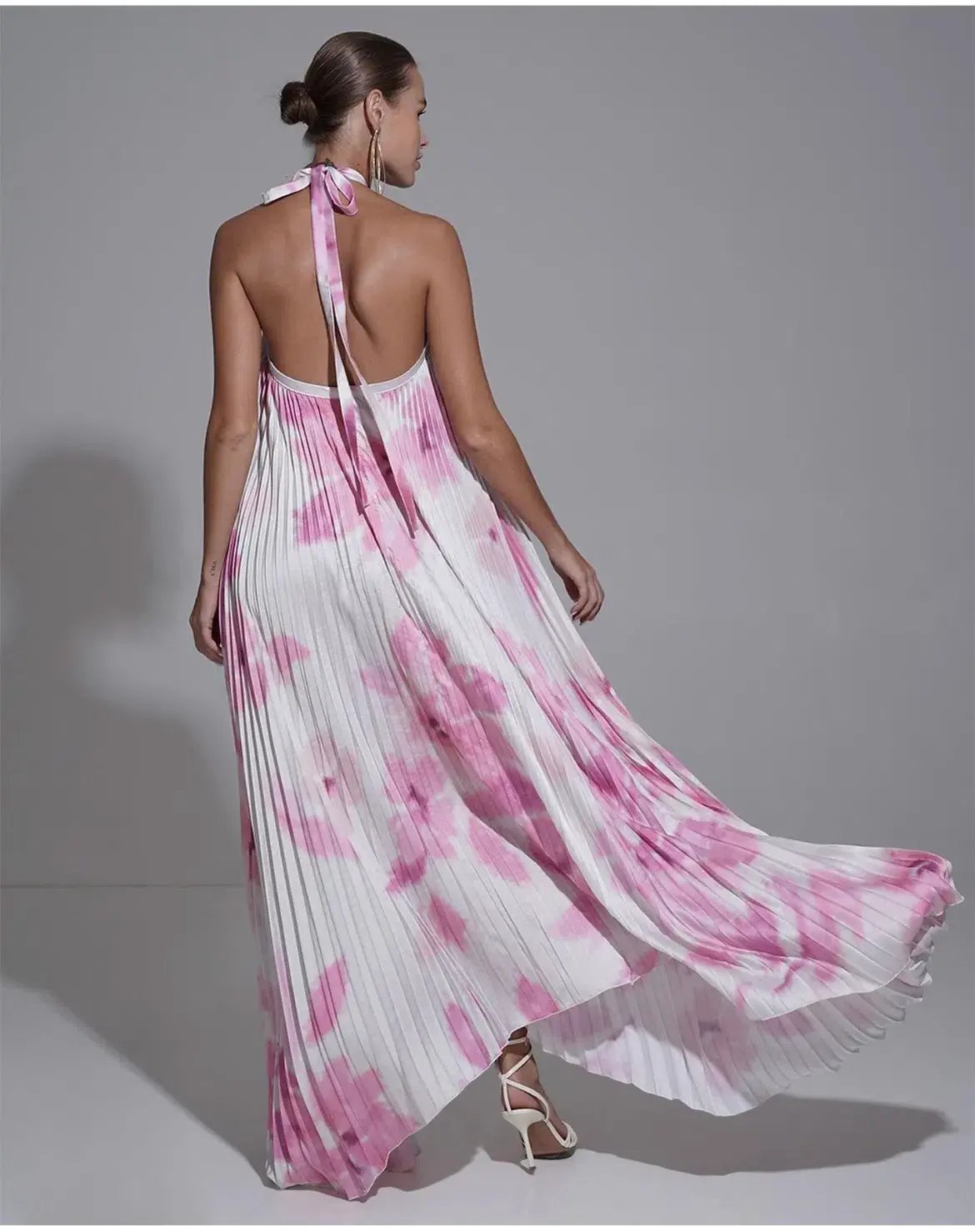 L'Idee Deesse Gown Jardin Pink Floral Print Size 12 photo 2