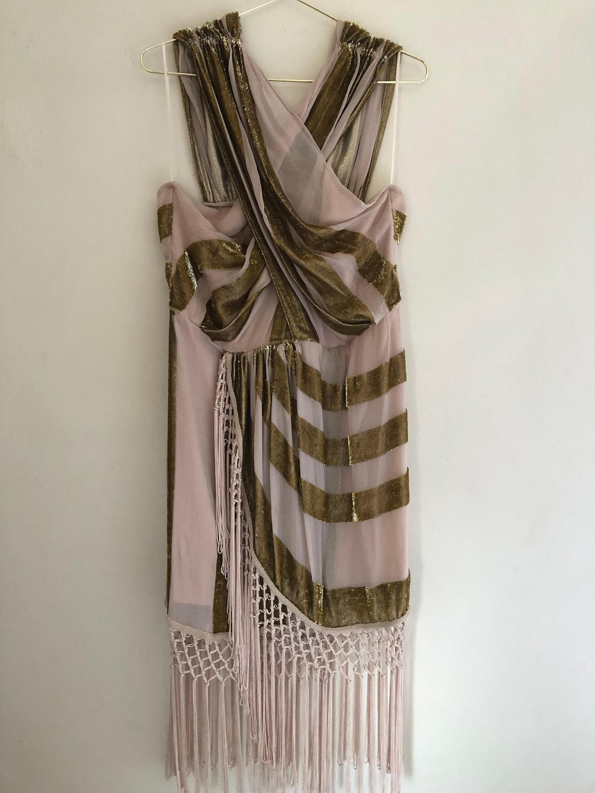 Alice mccall surrealist dress in pink and champagne. Size 12 photo 2