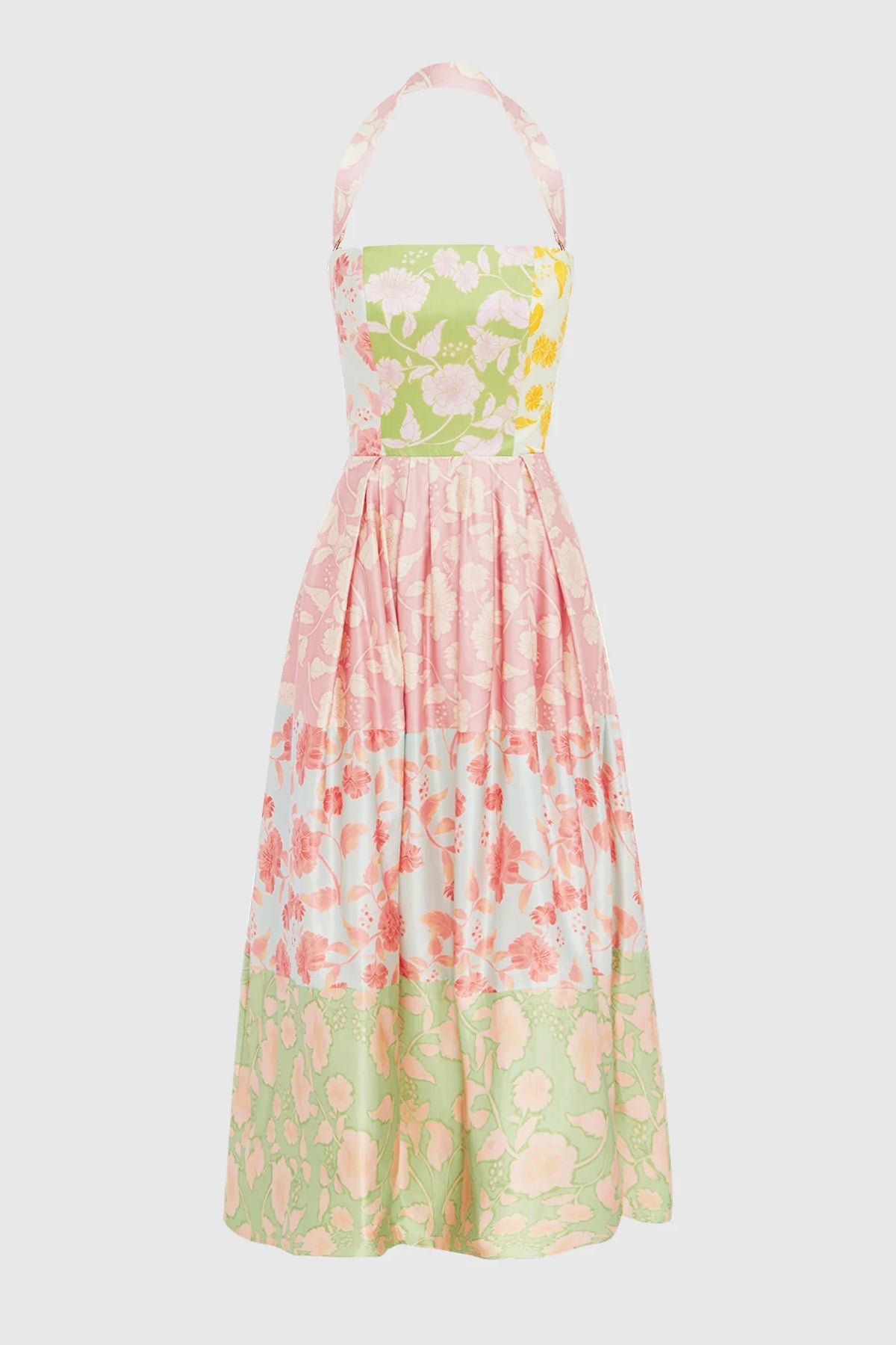LEO LIN ANA HALTERNECK MAXI DRESS - ANEMONE SPLICE PRINT photo 7