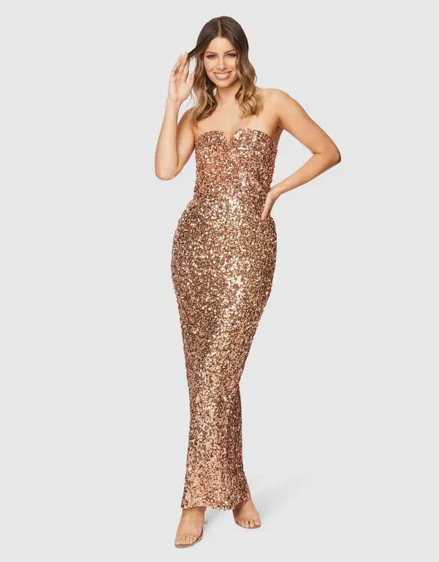 Pilgrim Gianina Gown Sequin Size 10 photo 5