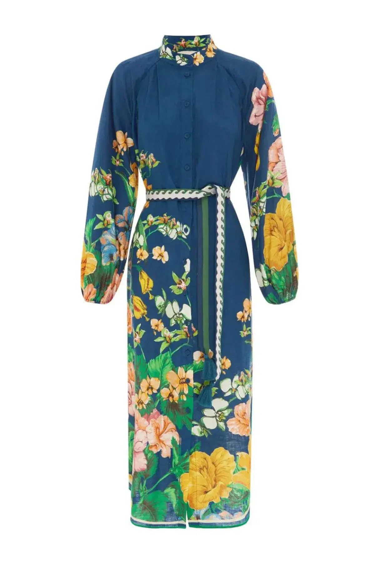 Alemais Lyla Linen Shirt Dress Floral Size 10 photo 4