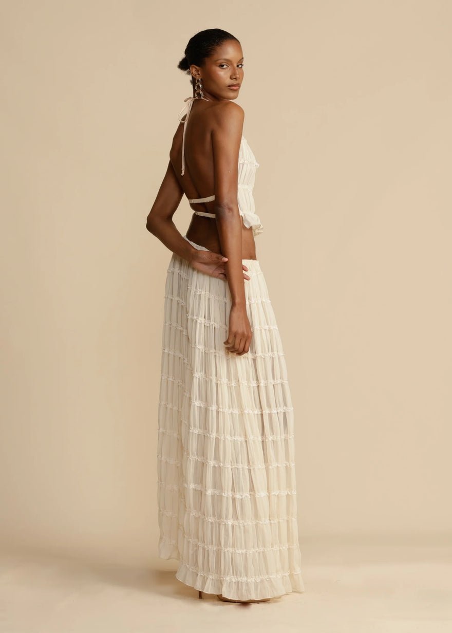 Arcina Ori Juliette Halter top & Maxi Skirt - Ivory photo 4