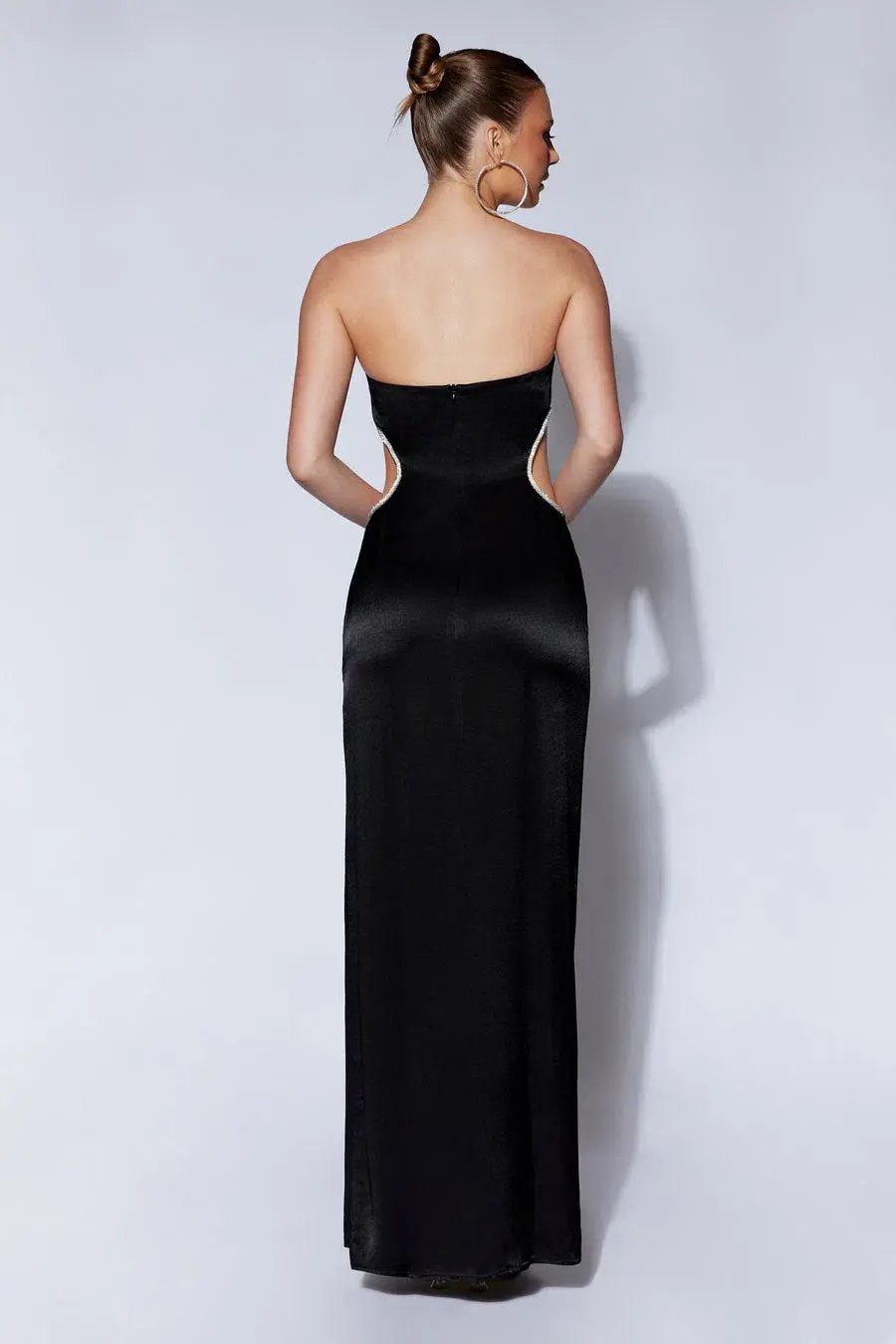 Meshki Lawry Diamante Cut Out Maxi Dress Black Size XXS / Au 4 photo 2