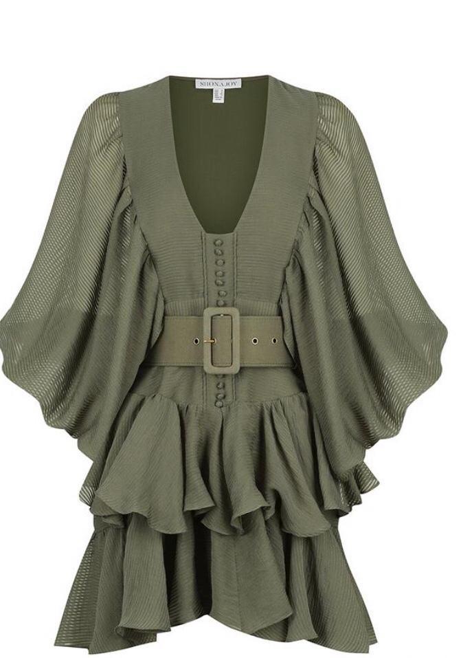 Shona Joy Charlotte draped mini green size 10 photo 2