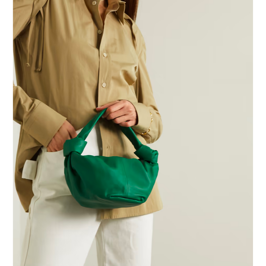 Bottega Veneta Mini Knotted Leather Tote (green) photo 2
