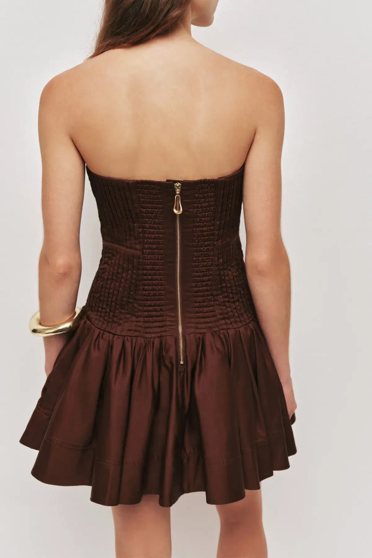 Aje Vacation Mini Dress in Chocolate Brown Size 6 photo 3