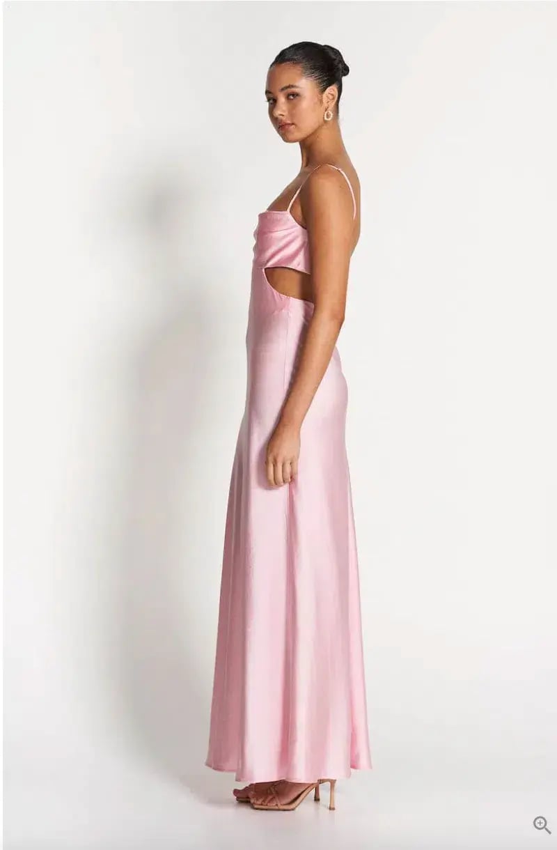 Sofia The Label Leah Cut-Out Silk Gown in Pink Size 10 photo 2