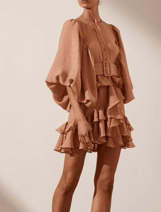 Shona Joy Charlotte Draped Mini Dress Dusty Rose Size 8 photo 3