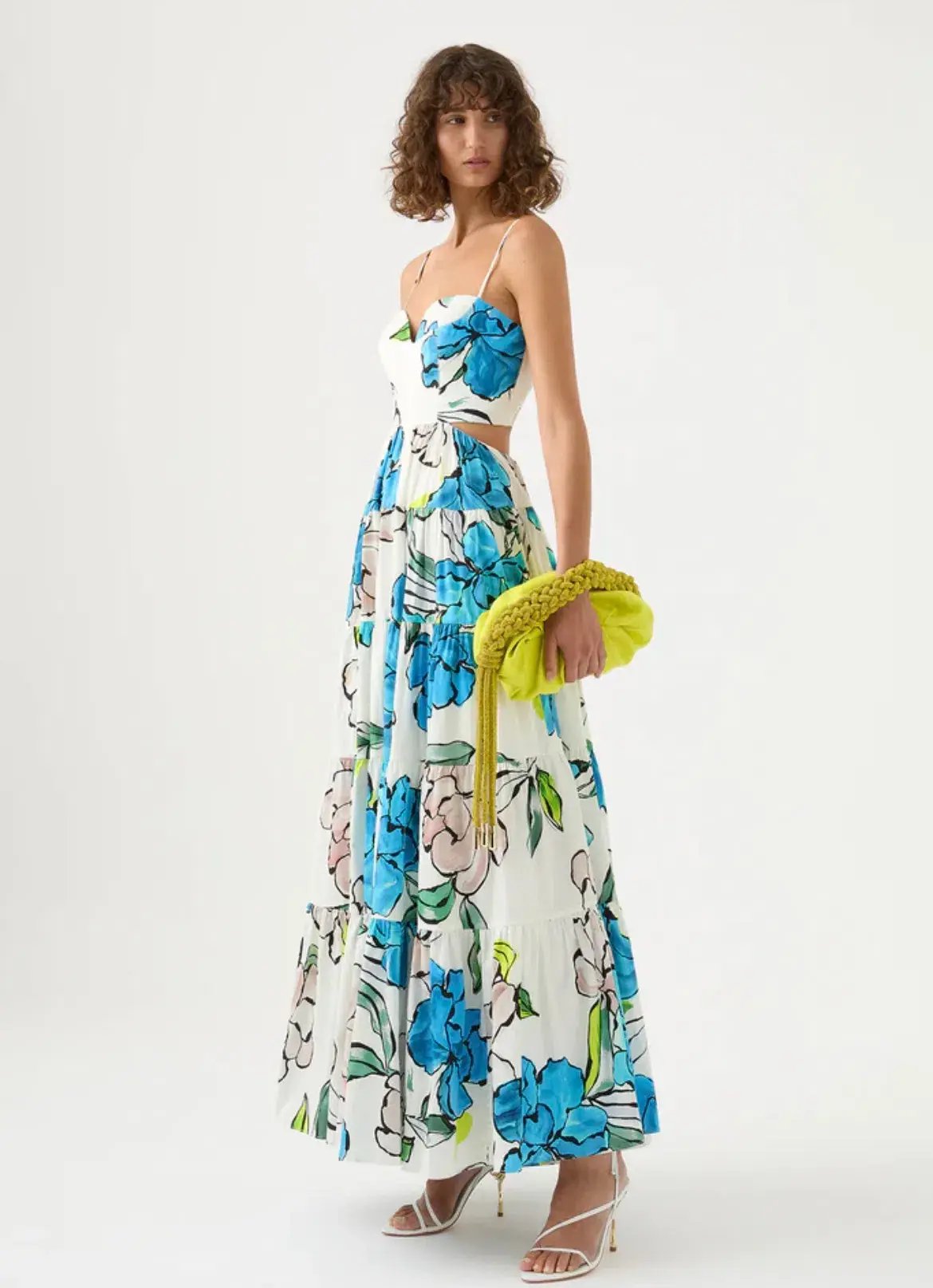 Aje Botanical Tiered Maxi Dress Floral Size 10 photo 2