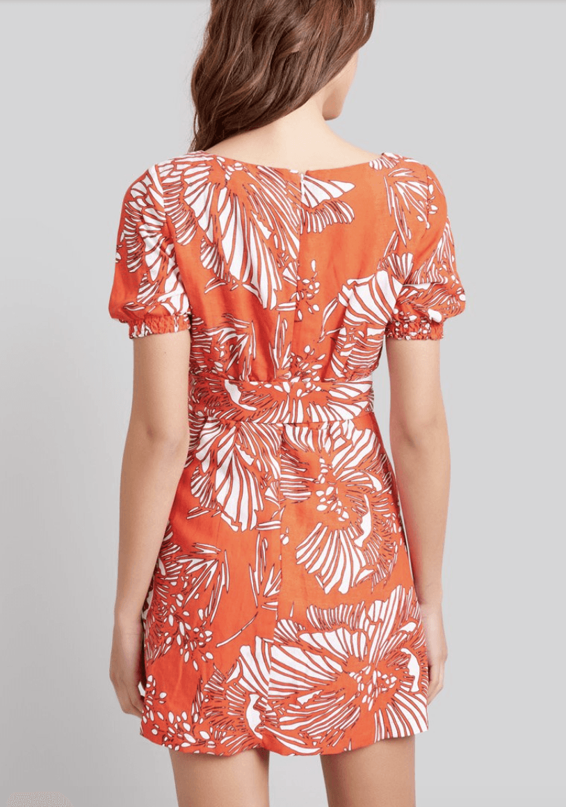 Kookai Mona Linen Dress Print Size 6 photo 2
