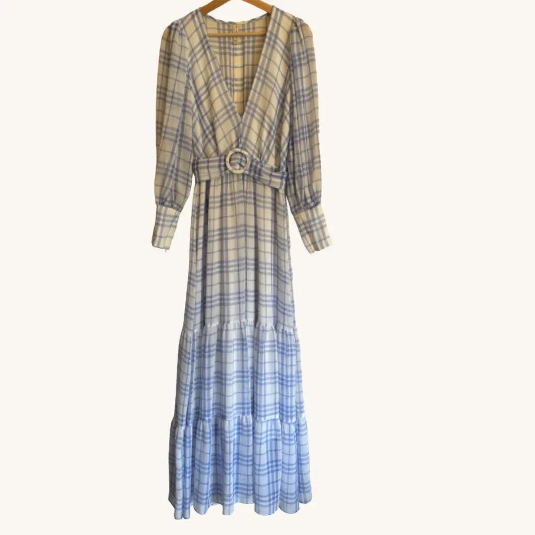 Bec & Bridge Alexa Gingham Maxi Dress Print Size AU 8 photo 4
