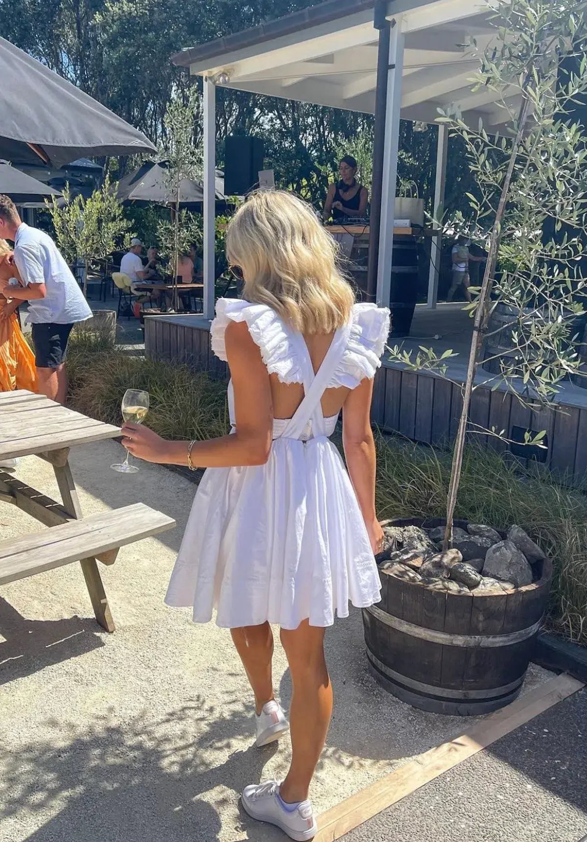 Aje Midsummer Mini Dress White Size 6 photo 10