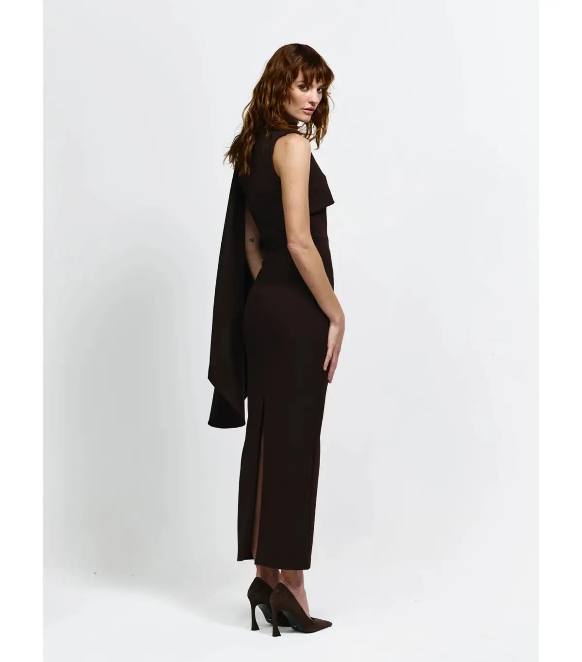 Effie Kats Romi Dress Chocolate Brown Size 10 photo 5