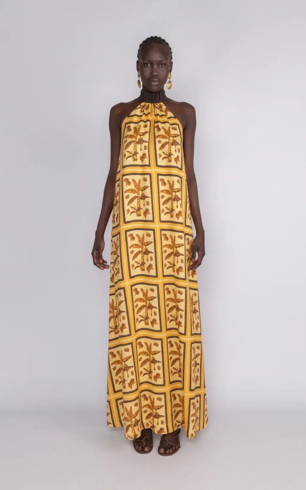 Sunset Lover Tiled Hanson Palm Dress Print Size 8 photo 3
