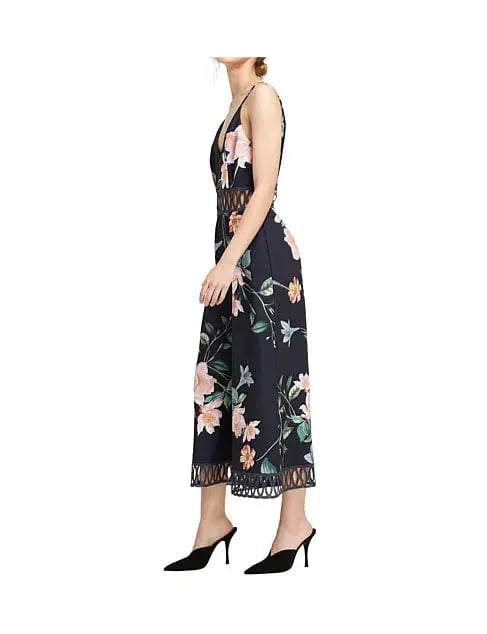 Keepsake Whispers Jumpsuit Navy garden Floral Size M/ AU 10 photo 5