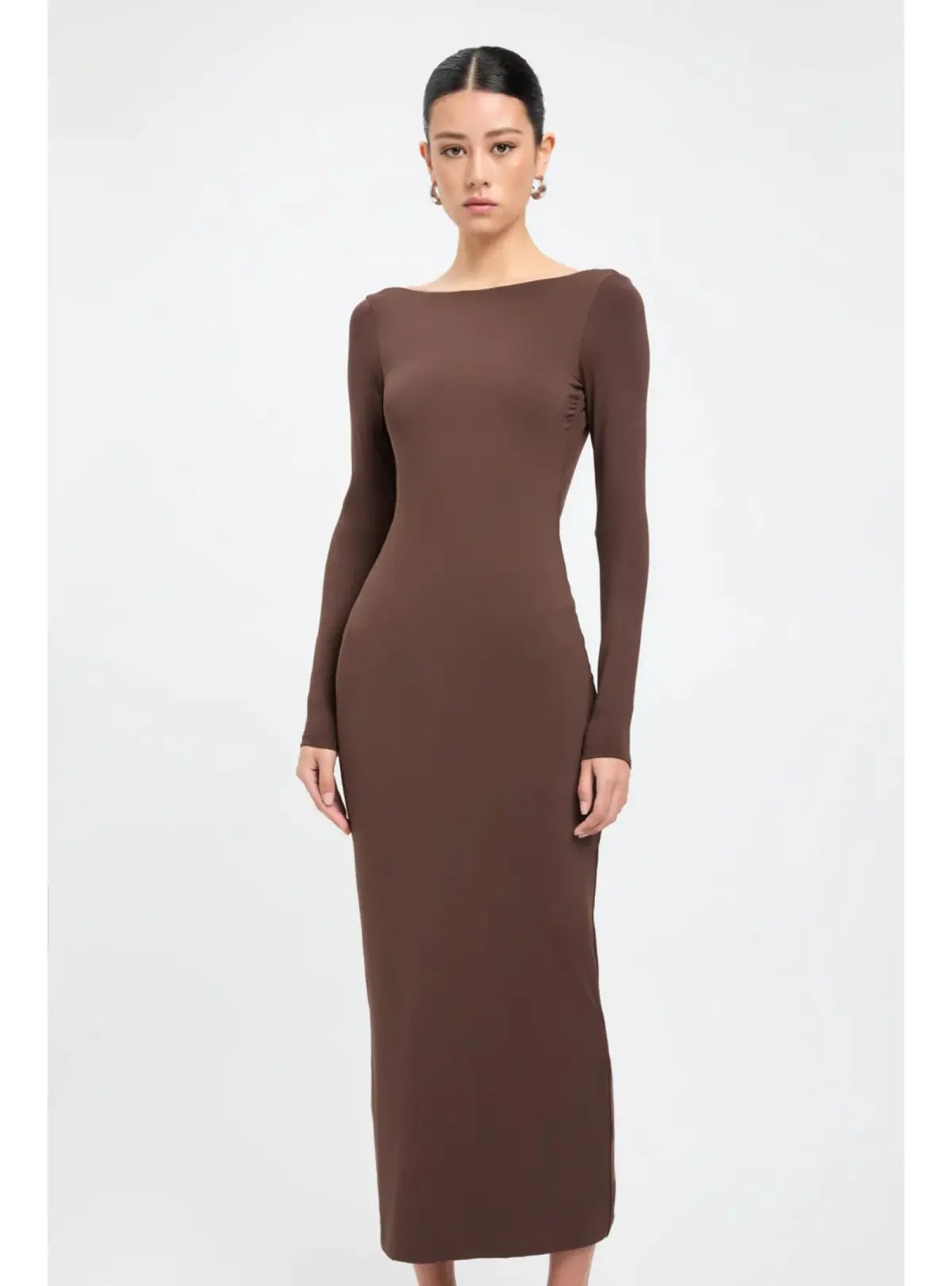 Kookai Amari Midi Dress Dark Mahogany Size 38 / AU 10 photo 2