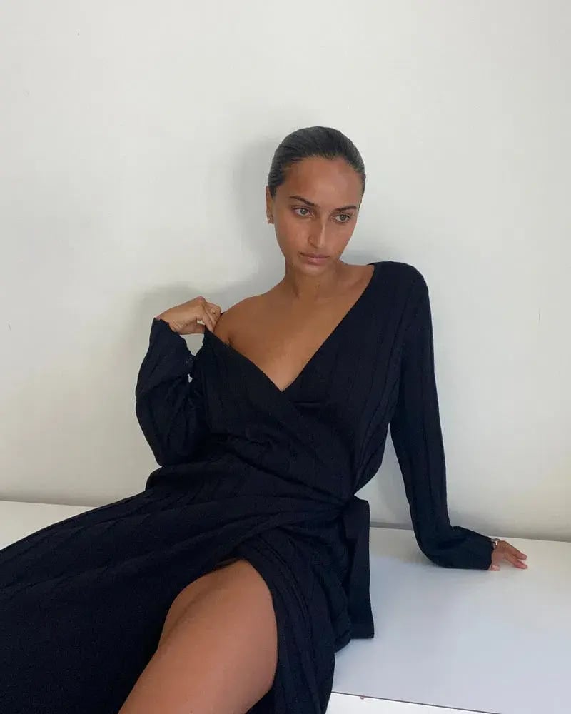 Sir The Label Basile Wrap Dress Black Size 3 / AU 12 photo 4