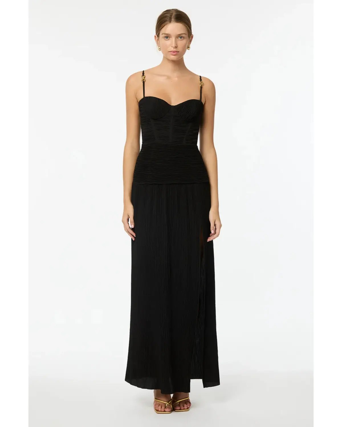 Manning Cartell double Time Pleat Dress Black Size AU 6 photo 2