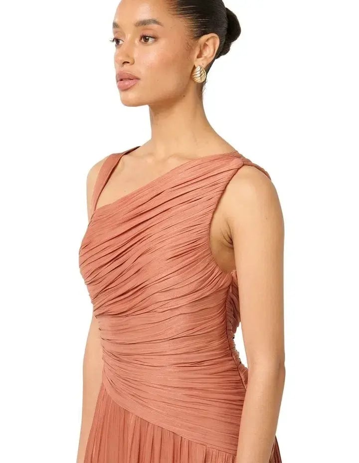 Forever New Nya Petite Asymmetrical Maxi Dress Size 16 photo 4