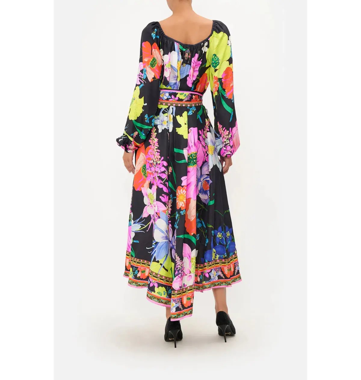 Camilla Gathered Flared Dress Away with the Fairies Print Size Medium / AU 12 photo 3