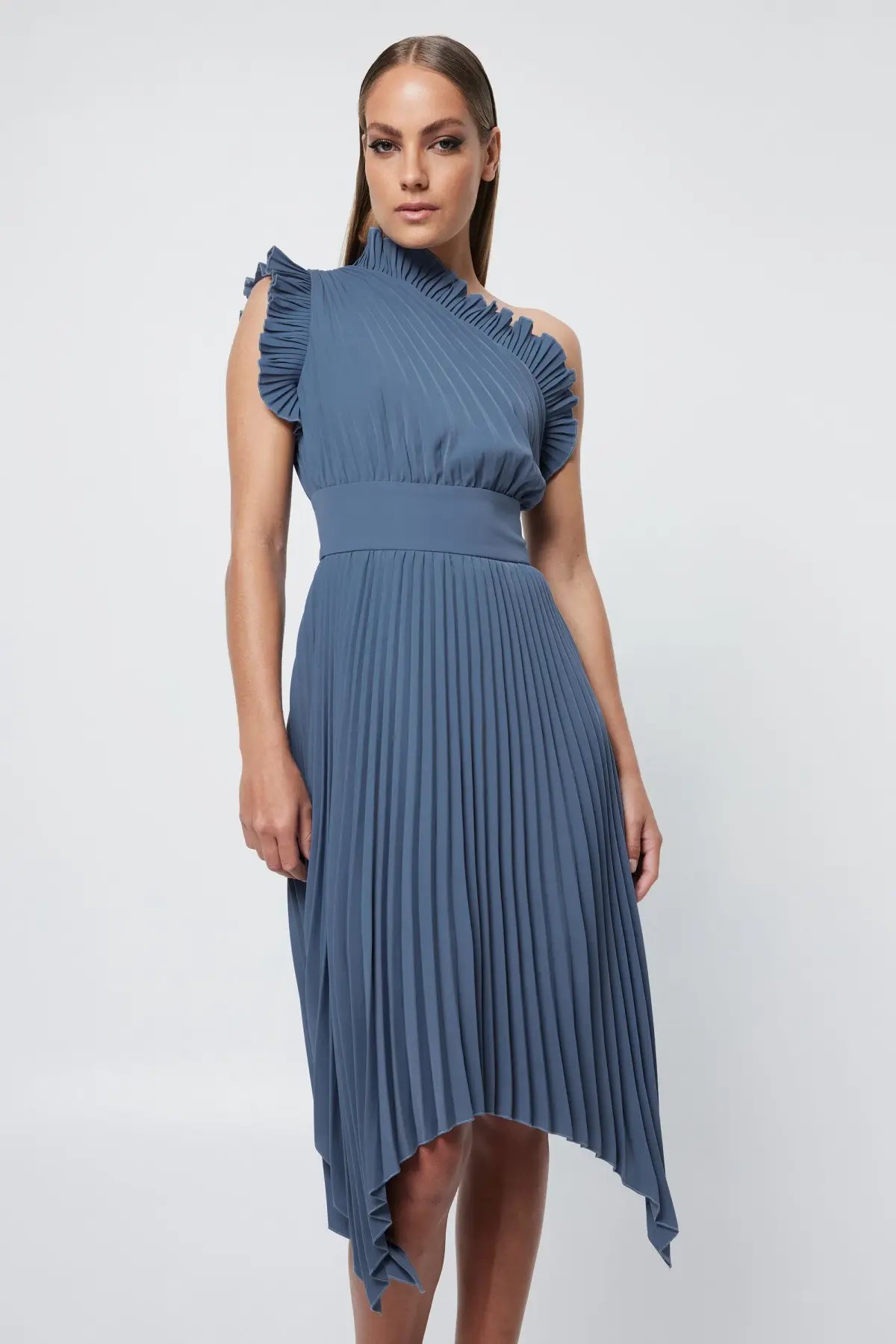 Mossman The Lady Like Midi Dress Blue Size 6 photo 4