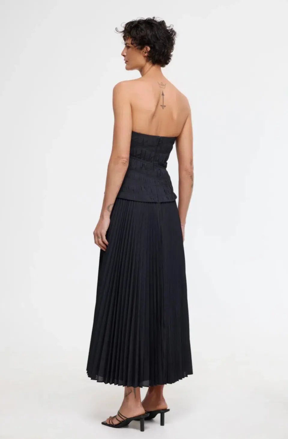Acler Black Bristol Midi Dress in Black Size AU 10 photo 3
