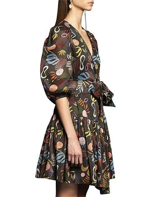 Ginger & Smart Synchronize Wrap Dress Print Size 10 photo 3