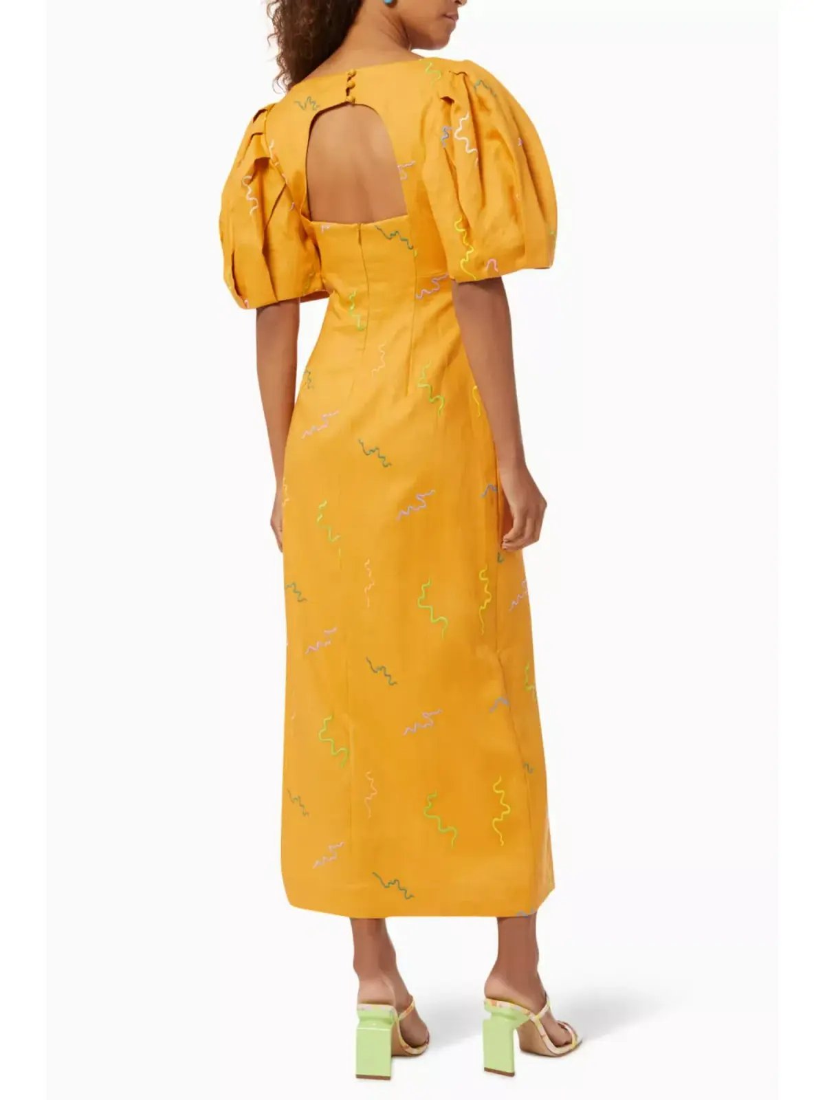 Alemais Sundance Midi Dress Orange Size AU 8 photo 2