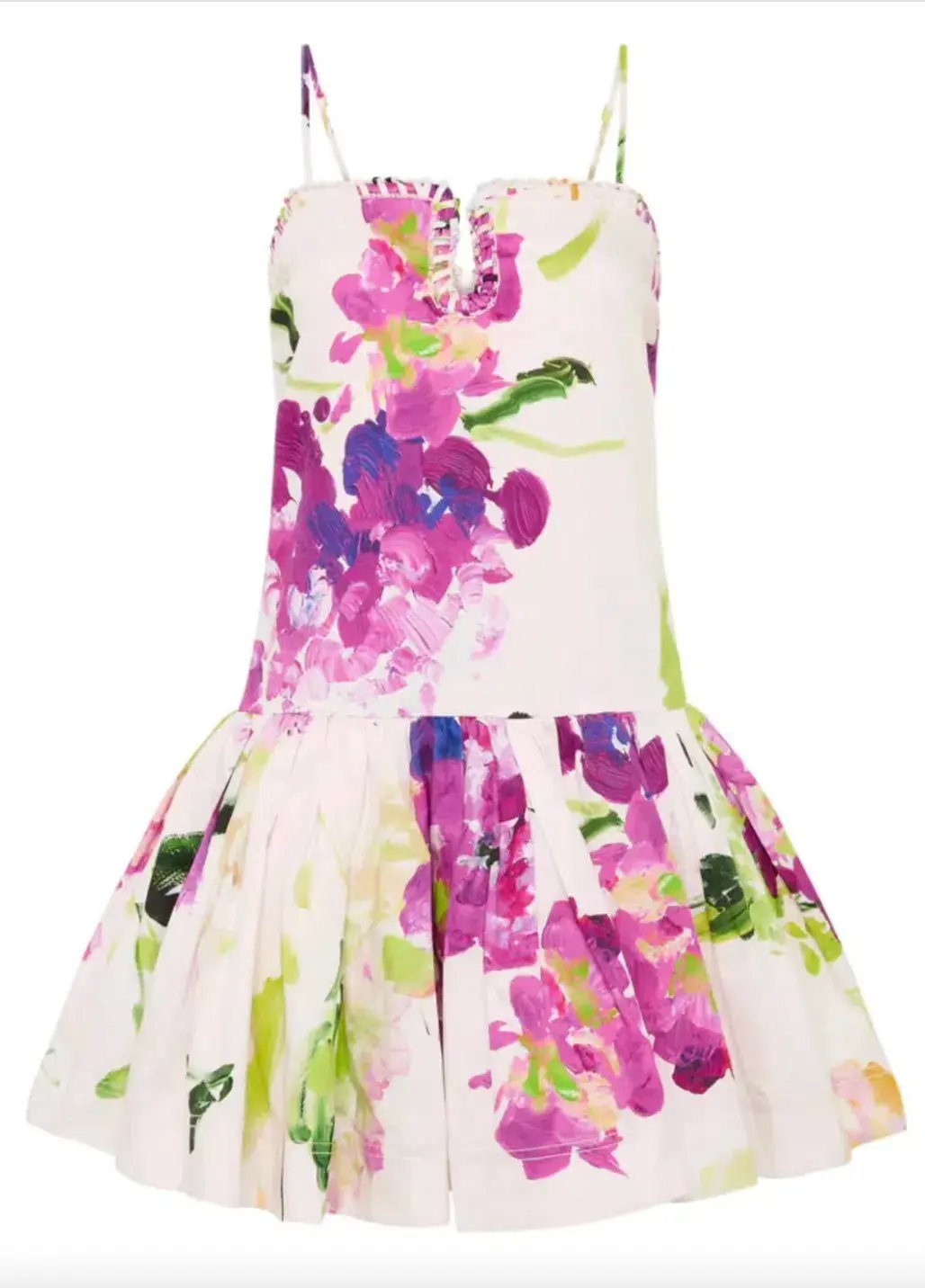 Aje Willow Sweetheart Mini Dress Floral Wild Hydrangea Size 8 photo 6