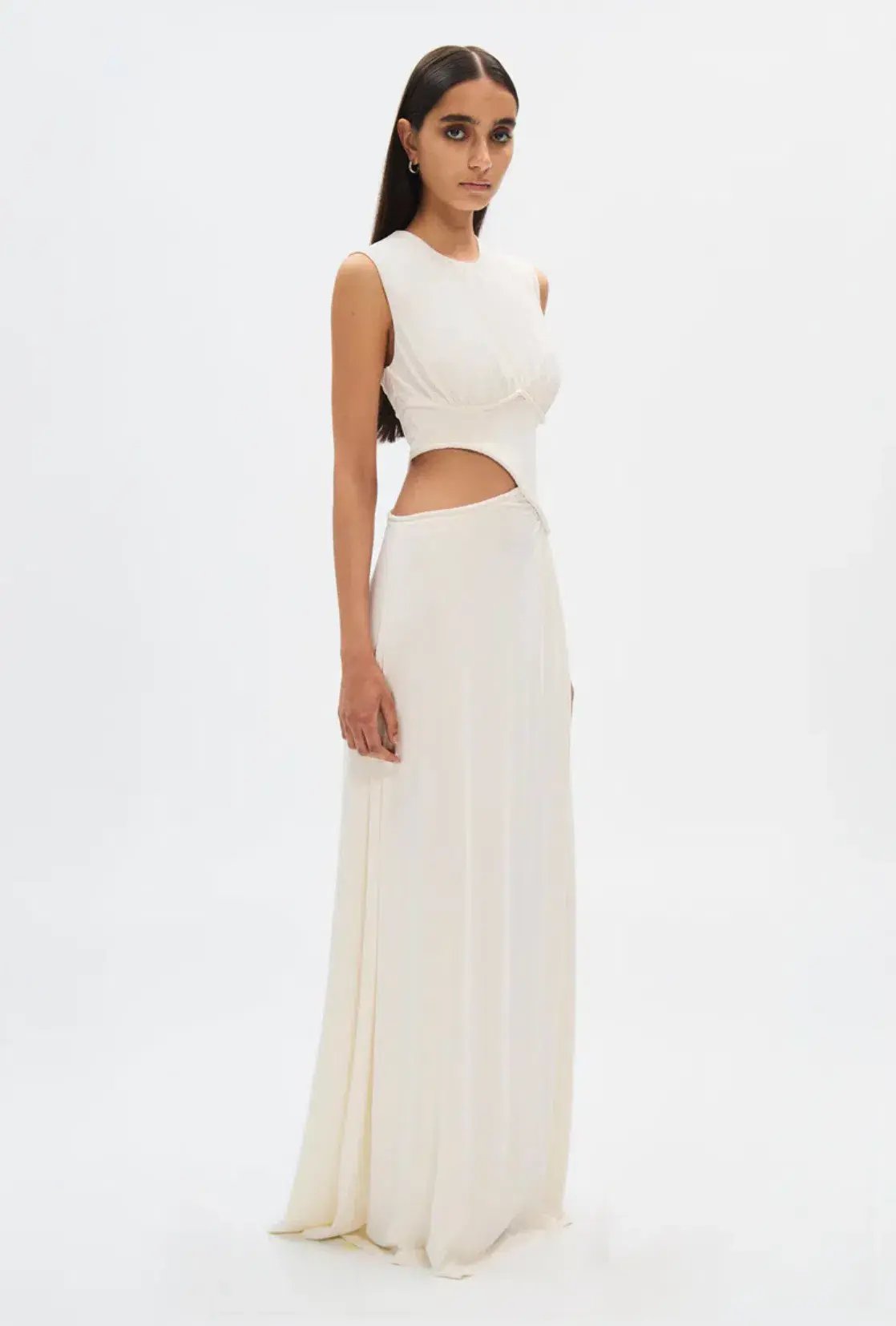 Misha Sierra Cupro Dress White Size 8/S photo 3