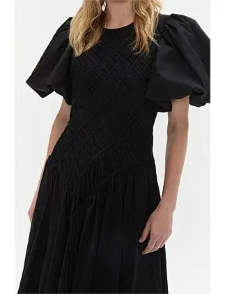 AJE Wisteria Midi Dress Black  Size 10 photo 4