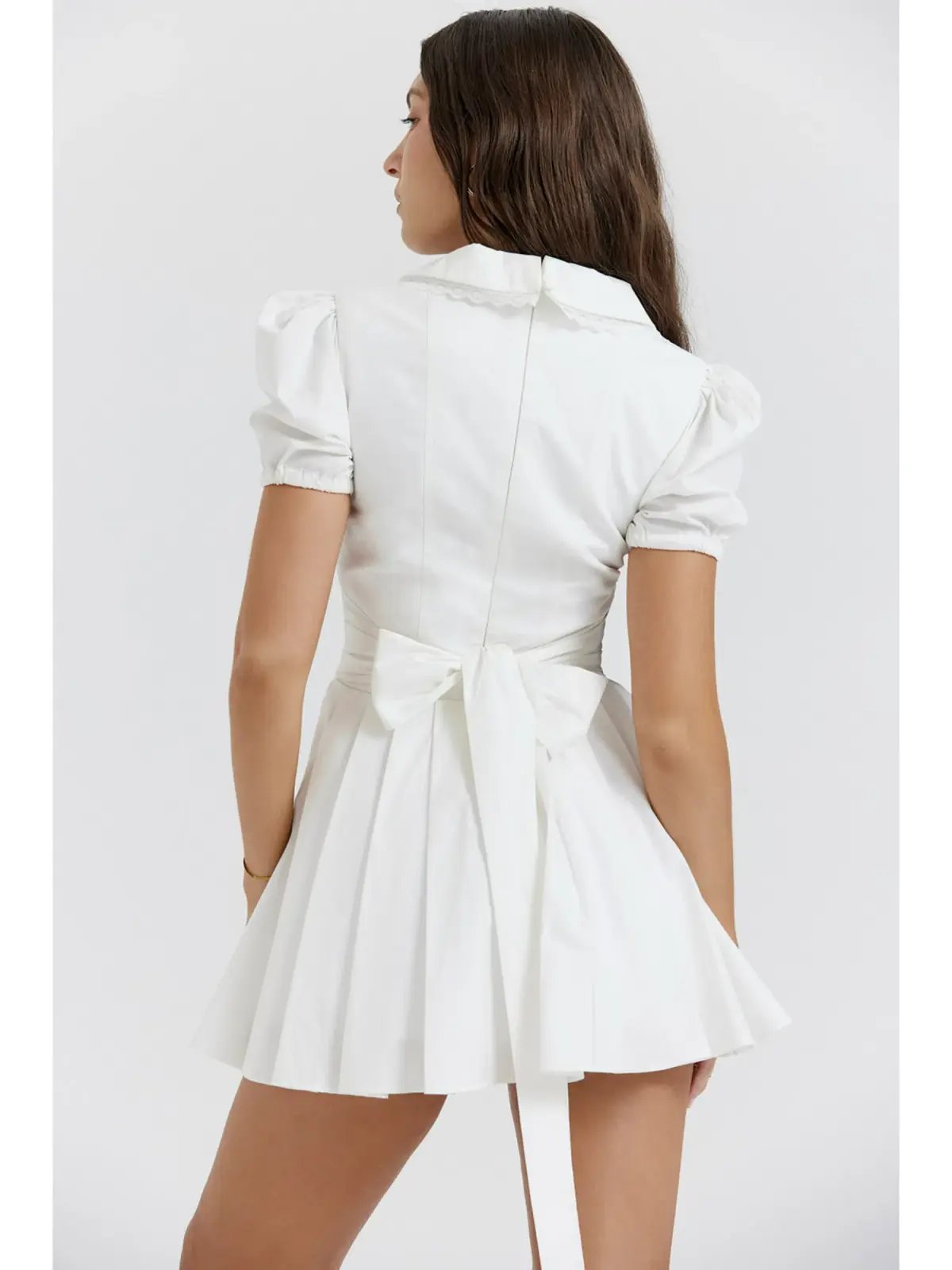 House Of CB Piera Pleated Mini White Size M / AU 12 photo 3